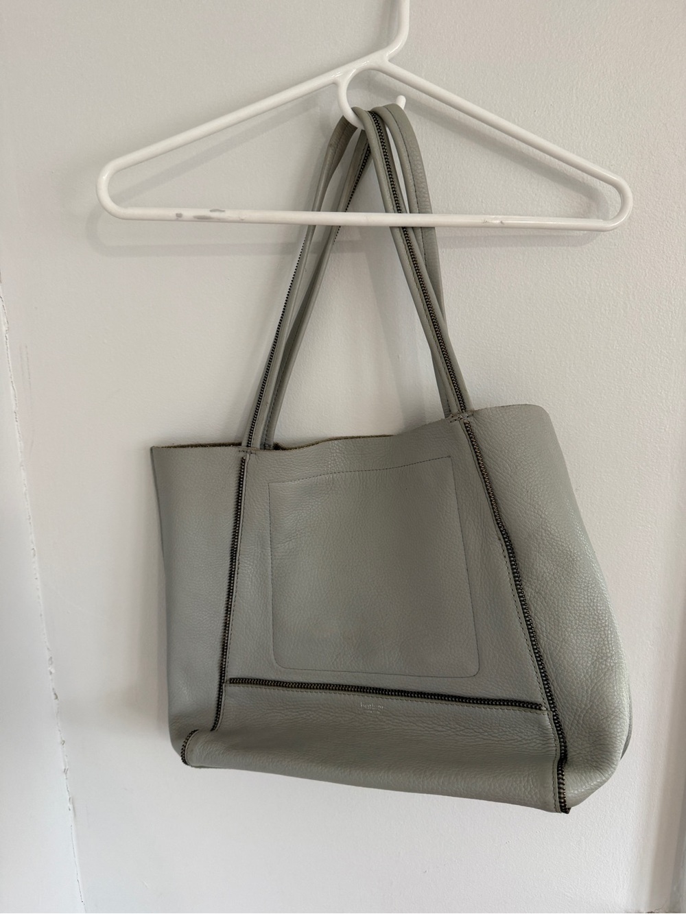 Botkier Light Blue Pebbled Leather Tote Bag